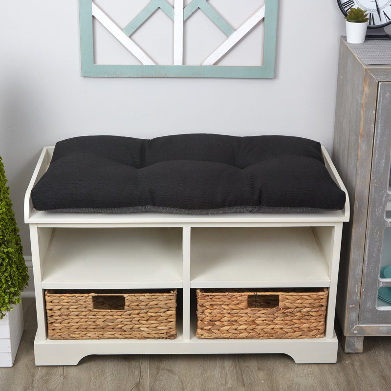 Omega Non-Slip Bench Cushion, Midnight Black, 30" W x 14" D