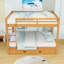 Lit superposé au-dessus de grand lit en bois avec lit gigogne simple TG-335200706