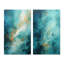 «Turquoise Tranquility», 2 pièces sur toile-17432701-17432689