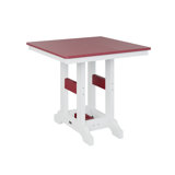 Berlin Gardens Garden Classic Regular Top With White Base Square Bar Table