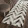 Vandermark Hand Tufted Wool/Cotton Geometric Rug in Ivory/Charcoal