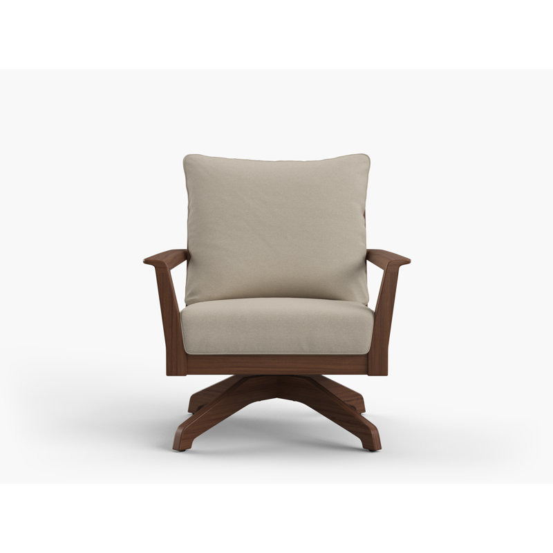 Sky Solid Wood Outdoor Rocker Chair, Premier Flax