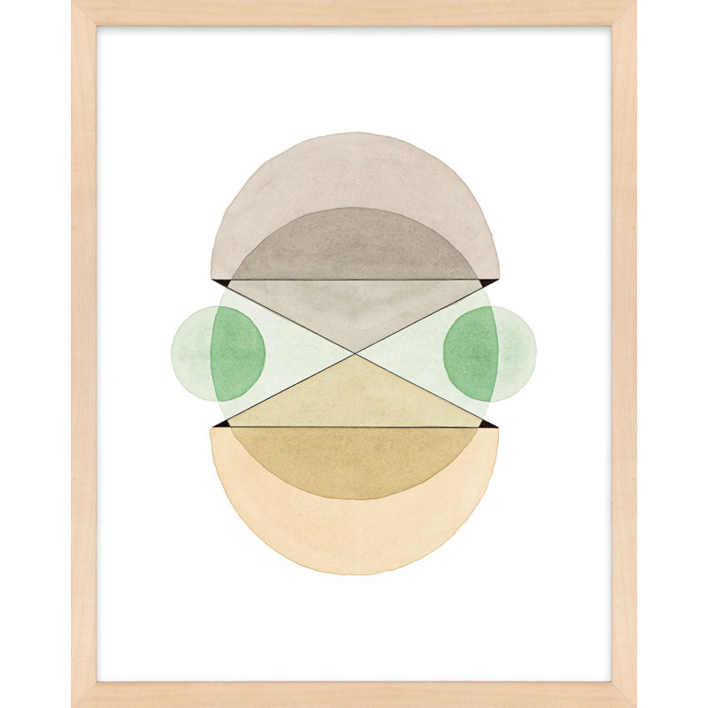 Courage In Green Print by Allison Rietta, Brown Framed, 38" H x 30" W x 1.25" D
