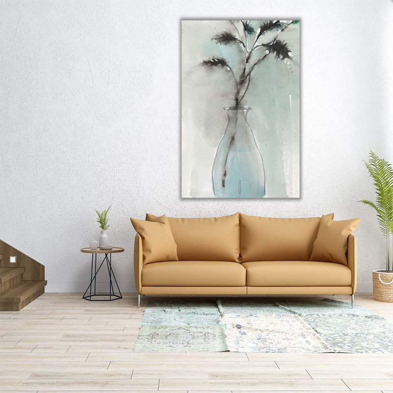 Doux fougères I - reproduction d'art sur toile, H 18 po x l 12 po