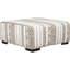 Bois massif beige de style contemporain avec revêtement en chenille et pieds fuselés noirs, 38 po de profondeur, 20 po de hauteur,