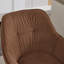 Fauteuil de coiffeuse pivotant en similicuir brun avec siège ergonomique 360 ° avec siège ergonomique anti-taches-149113804