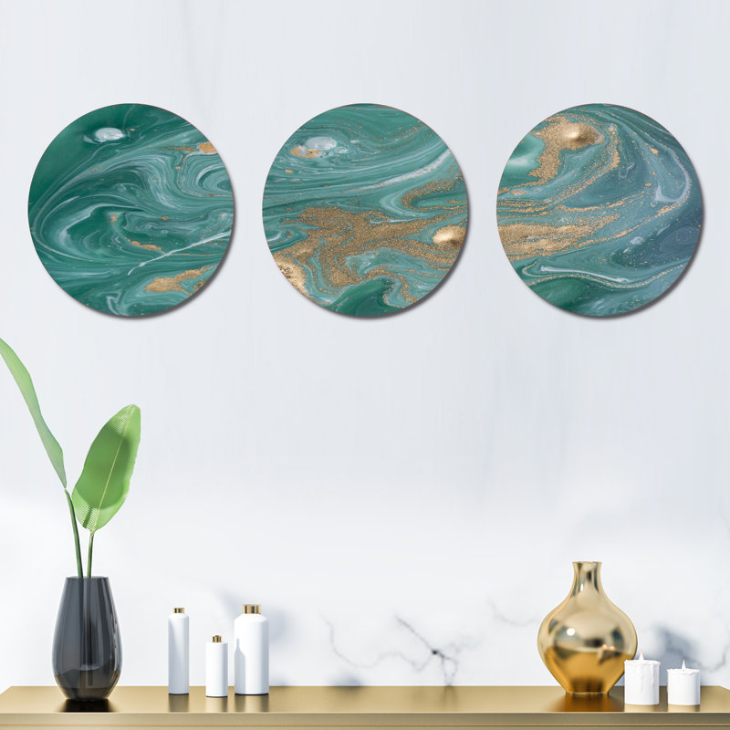 Modern Abstract Wall Decor on Metal