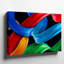Canvas Create An Abstract Composition Featuring Flowing Vibrant Ribbons Of Colour Wall Art Against A Dark Background The Scene Includes Canvas Wall Art-1857625925