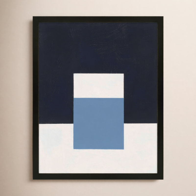 " Square Sky " by Robert Kamnatnik, Black Framed Paper, 20" H x 16" W x 1.25" D