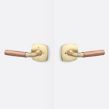 Forma Privacy Rosette In Satin Nickel, Walnut Grip