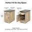 Table de bout étroite 13,8 po avec station de charge, tiroir et rangement pour armoire-205251885