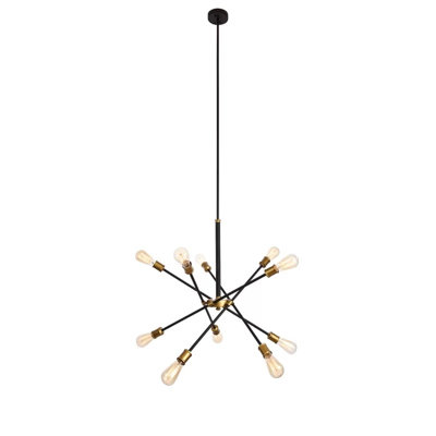 Lustre linéaire moderne 10 lumières spoutnik Renton