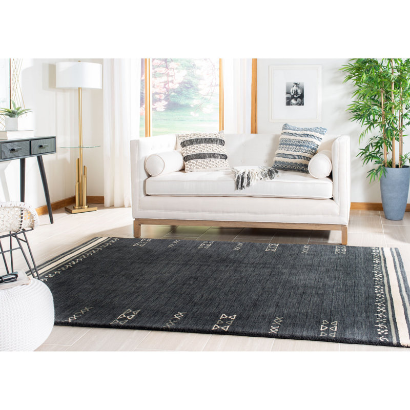 Himalaya Hand Loomed Wool Southwestern Area Rug, Rectangle 5' x 8'