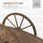 3.3Ft Stained Wood Garden Walk Bridge - Wooden, Solid Fir, Half Style Fir Walkway Wood,