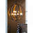 9- Light Globe Chandelier, Wood Chandelier Hanging Light Fixture with Adjustable Chain for Kitchen Dining Room Foyer Entryway, Bulb Not Included