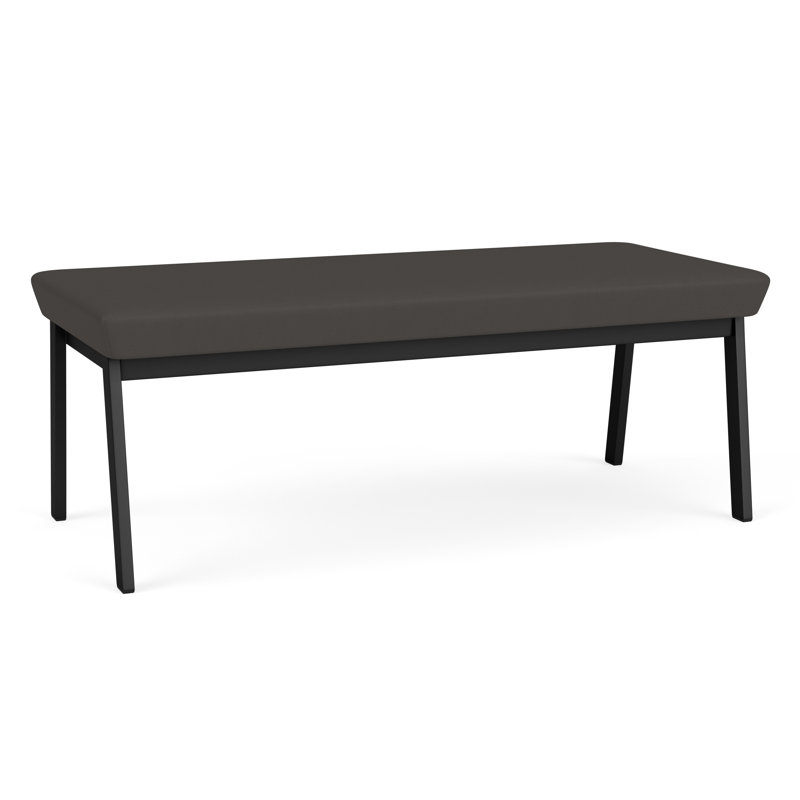 Banc en métal Newport, Noir, Noir Patriot Plus - Vinyle lavable au chiffon