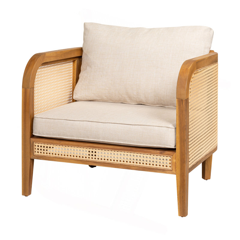 Chaise avec accoudoirs rembourrée pour l'extérieur