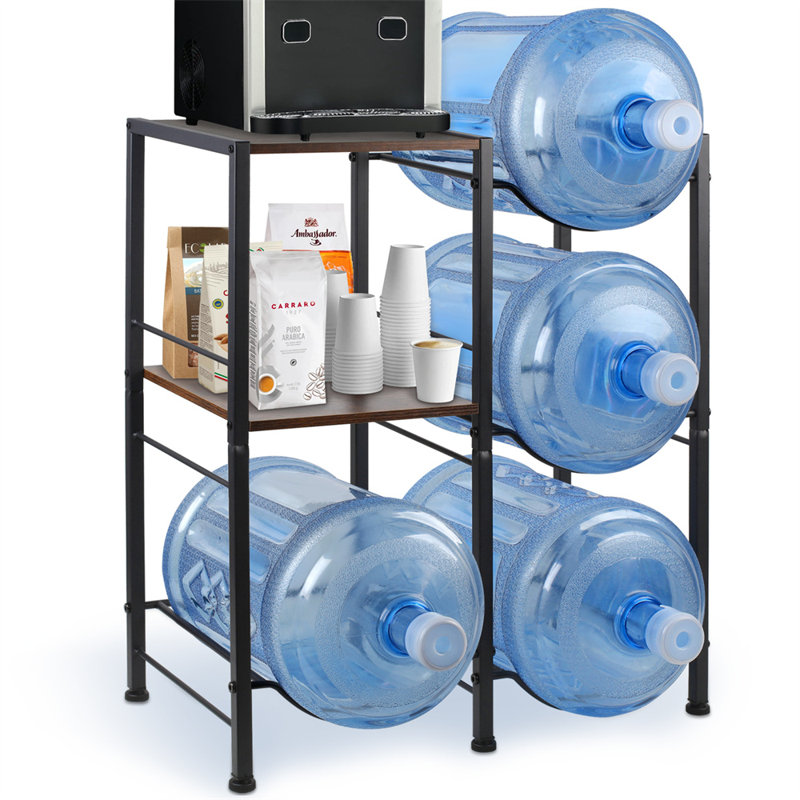 5 Gallon Water Jug Stand with Shelves