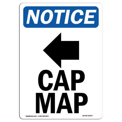 OSHA Notice - Cap Mag [Left Arrow] Sign With Symbol | Heavy Duty Sign Or Label