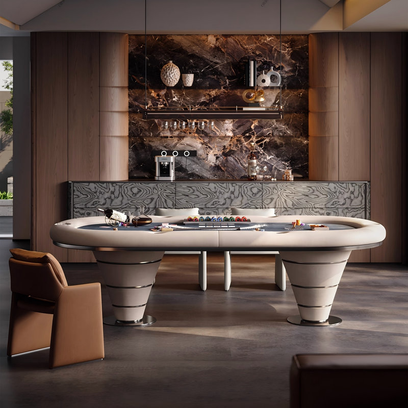 Table de poker haut de gamme 94,49 po, 31.1" H x 94.49" W x 49.21" D