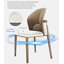 Chaise de salle à manger moderne et simple en cuir ultra fin