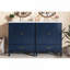 Ensemble de meuble-lavabo 60 po avec lavabo double 60 po, 2 armoires avec organisateurs de porte, 2 tiroirs, bleu-129184089