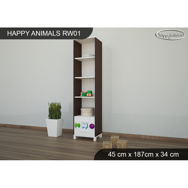 187cm H X 45cm W Cube Unit Kids Bookcase, Wenge Chestnut