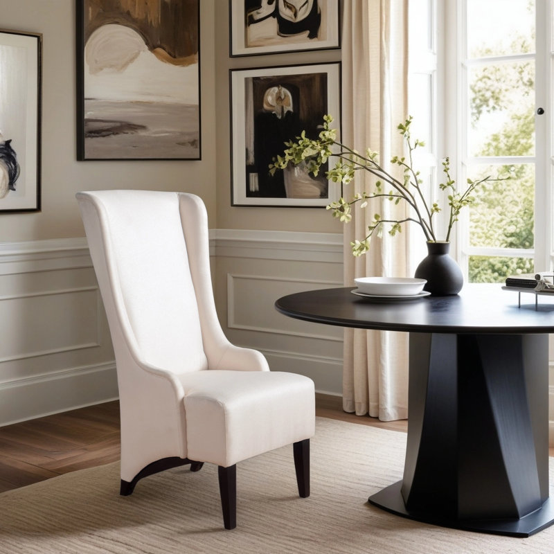 Aphton 19.5'' H Fabric Upholstered Side Chair, Beige