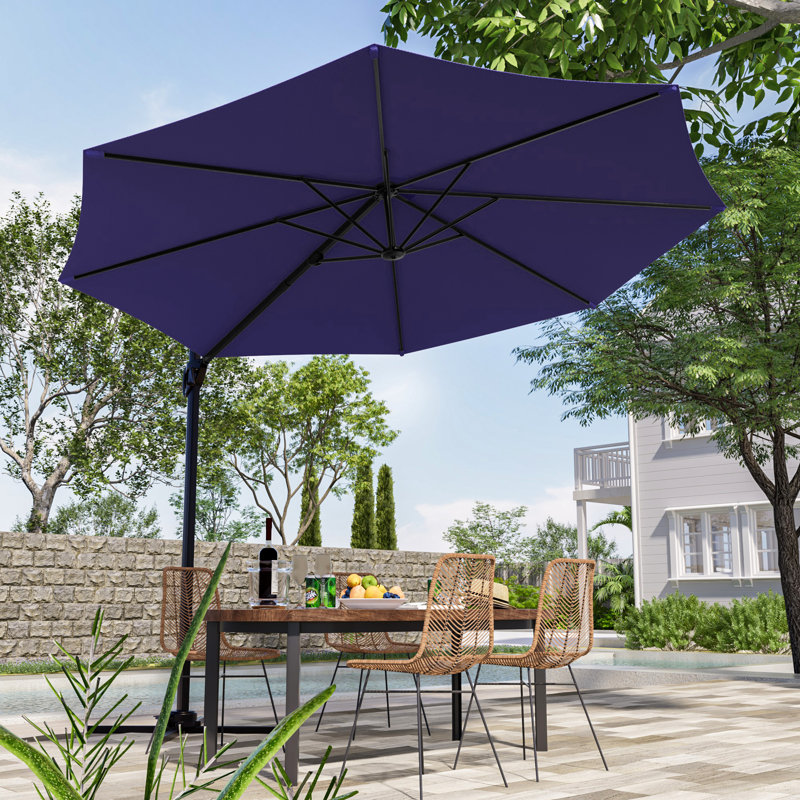 Parasol rond en porte-à-faux 10 pi, Navy