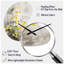 Horloge murale jaune jaune et grise-105567441