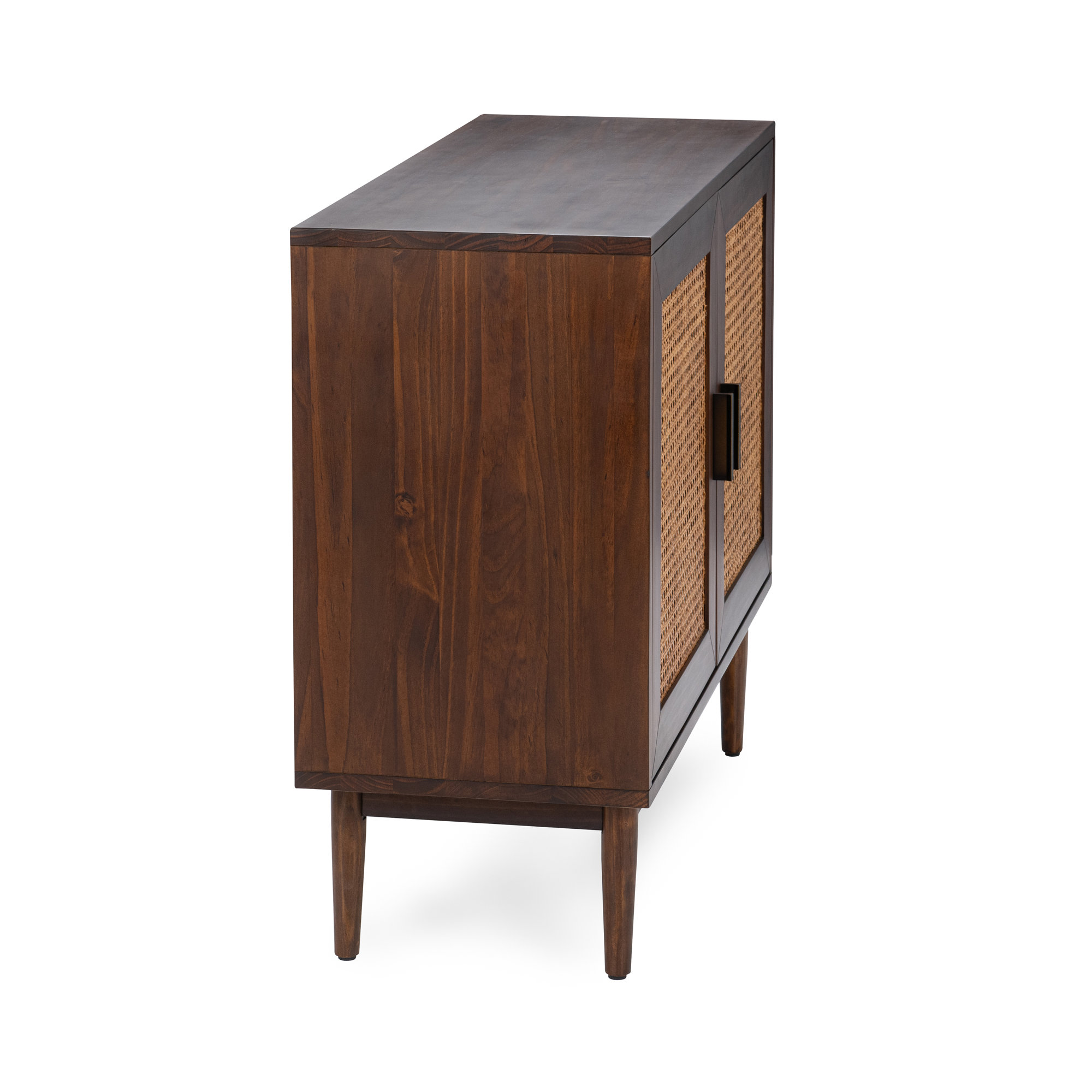 Genie Solid Wood 2 - Door Accent Cabinet, Walnut