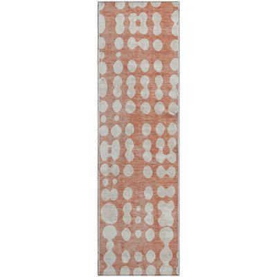 Premium Machine Washable Prisco Salmon Rug