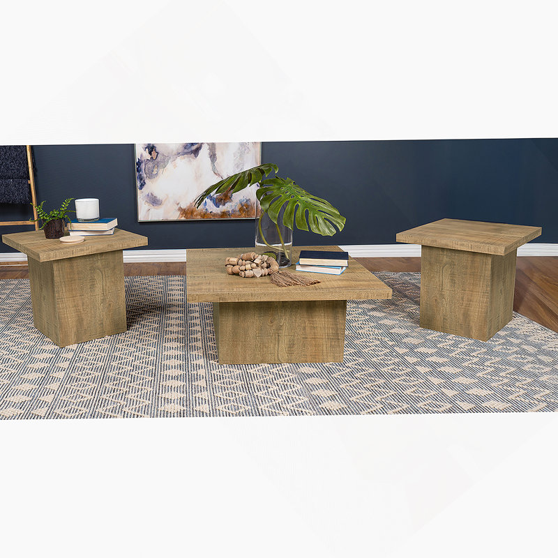 Ensemble de tables basses carrées 3 pièces