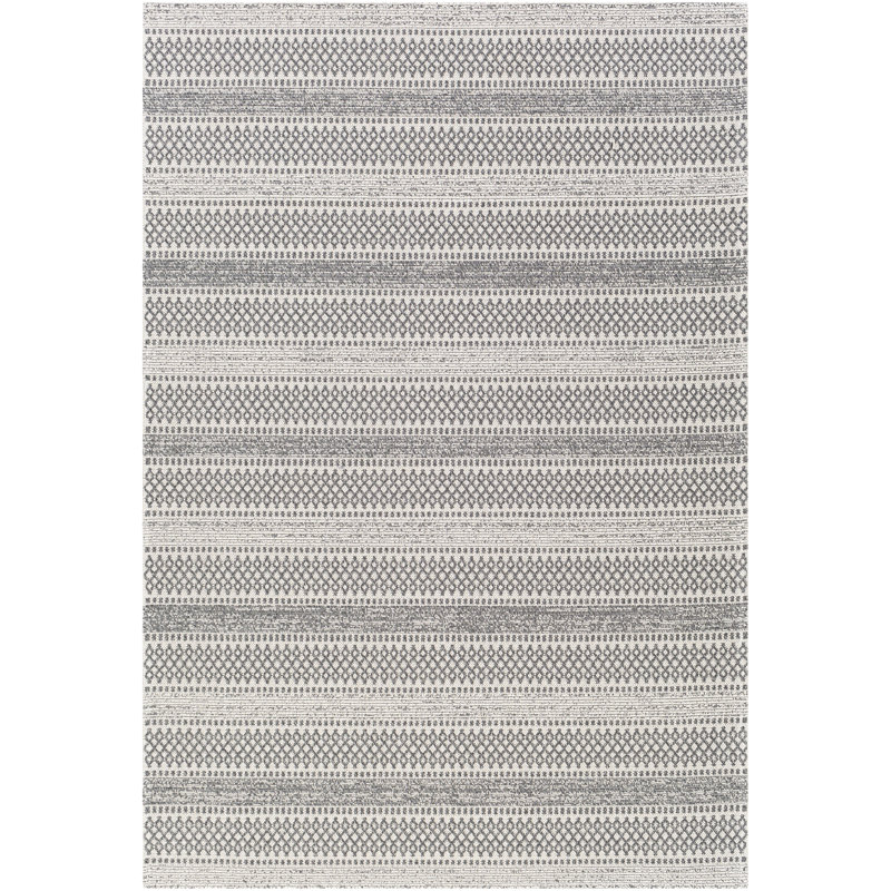 Enloe Cotton Striped Indoor Rug, Rectangle 5'3" x 7'3"