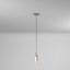 Luminaire suspendu en nickel brossé avec verre gravé Latitude Run Jaylisse