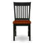 Ensemble de mobilier de salle à manger 7 pièces composé d'une table de cuisine rectangulaire avec rallonge papillon et 6 chaises, noir et cerise-908478766-908478767