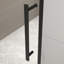 Porte de douche pivotante de 44 à 48 po x H 74 po, ouverte à l'extérieur, arrêt à 105 degrés, avec finition en verre trempé de 5/16 po noir mat-130133448