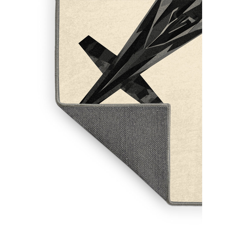 Tapis gris doux et moelleux Edingworth Paratrooper, 7 x 9