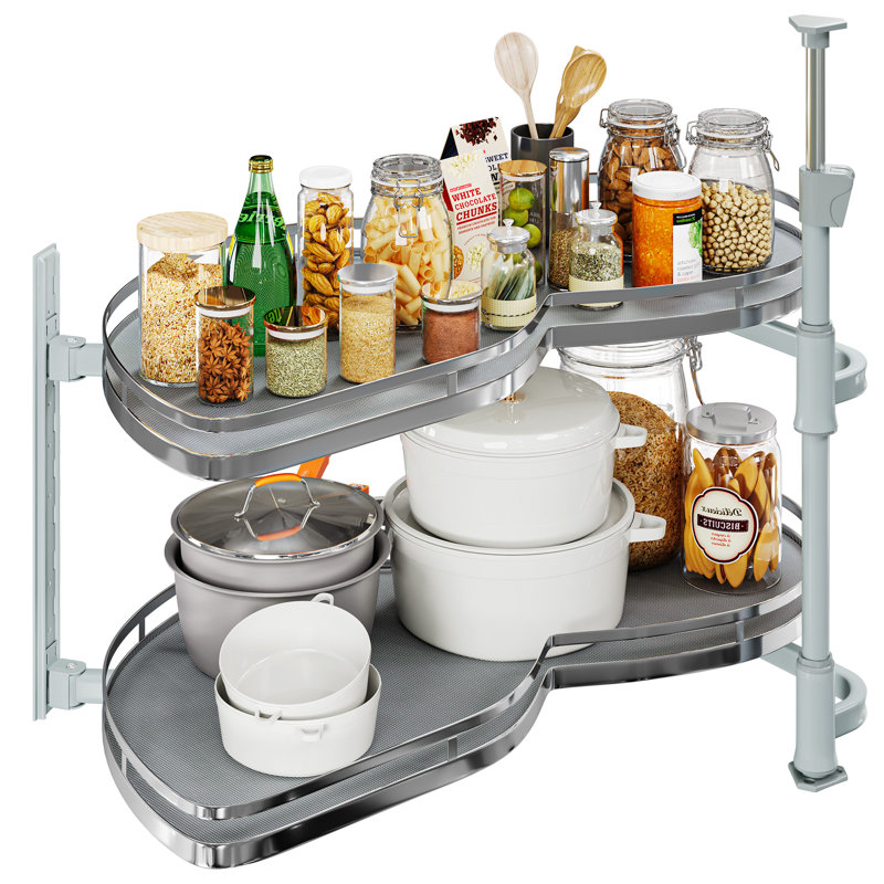 Rebrilliant Dortley Steel Adjustable Lazy Susan | Wayfair