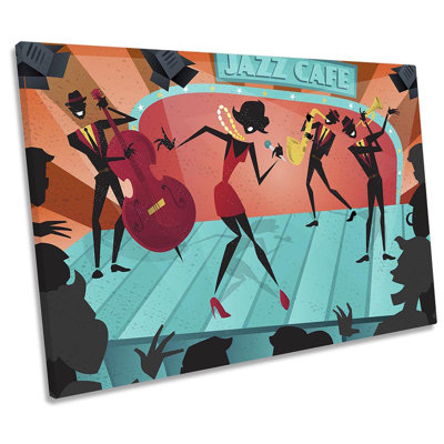 Jazz Café Music - Wrapped Canvas Painting