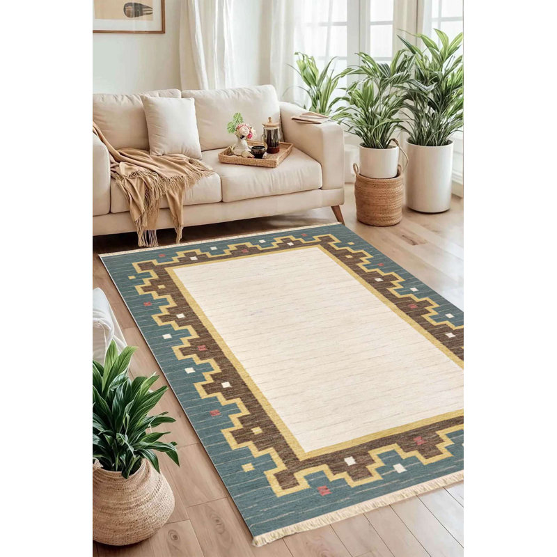 🏞️ Southwestern Border Neutral Area Rug