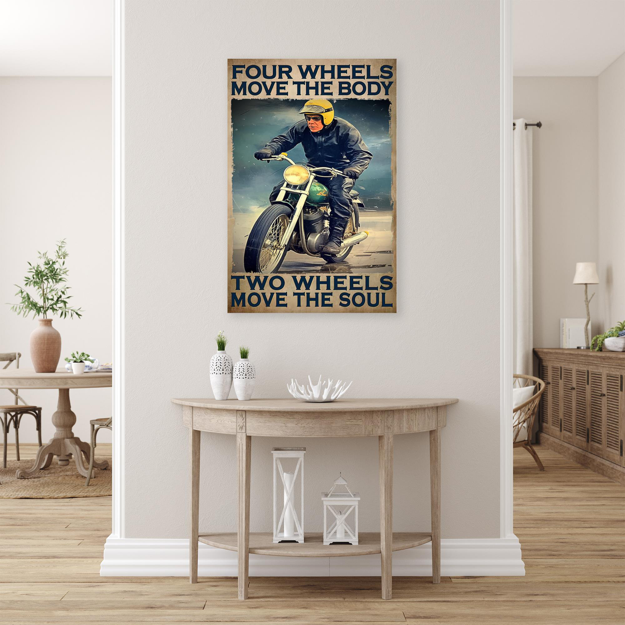 MentionedYou Two Wheels Move The Soul - 1 Piece Rectangle Graph Two Wheels  Move The Soul On Canvas Print