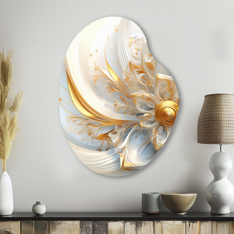 «Germain», art mural en forme de poire fractale en métal, H 38 po x l 28 po