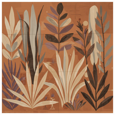 Tapisserie murale «Abstract Botanical Illustration» - décoration murale botanique