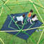 Centre de jeu à dôme d'escalade géométrique 12 pi avec hamac pour enfants, tour de dôme d'escalade extérieure, structure en acier résistant à la rouille et aux rayons UV, supporte jusqu'à 1000 lb pour le jeu sur la pelouse