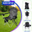 Ensemble de 2 chaises de camping avec mini glacière intégrée, poche de rangement, porte-gobelet, sac de transport parfait pour le camping, la pêche, la plage et la pelouse-1596718281