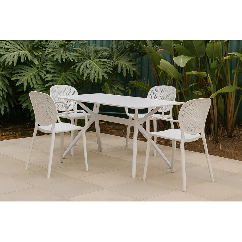 Vikesha Dining Table, White