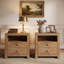 Table de chevet avec 2 tiroirs de rangement, style campagnard, marron-758820965-758820966