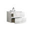 Charmant meuble-lavabo mural avec lavabo pratique et trous de robinet polyvalents