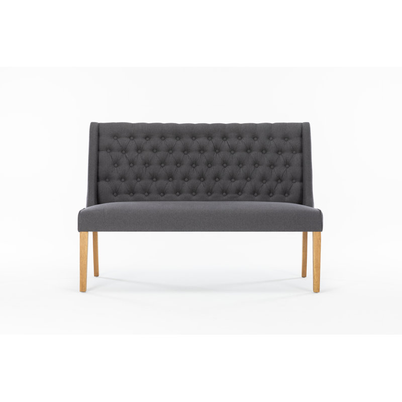 Mairead Upholstered Bench, Dark Grey, 98cm H x 140cm W x 66cm D